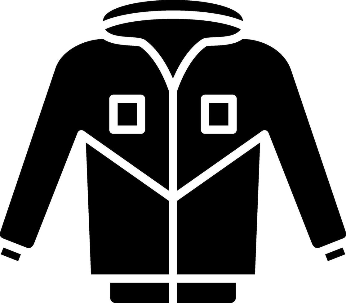 icono de glifo de chaqueta vector