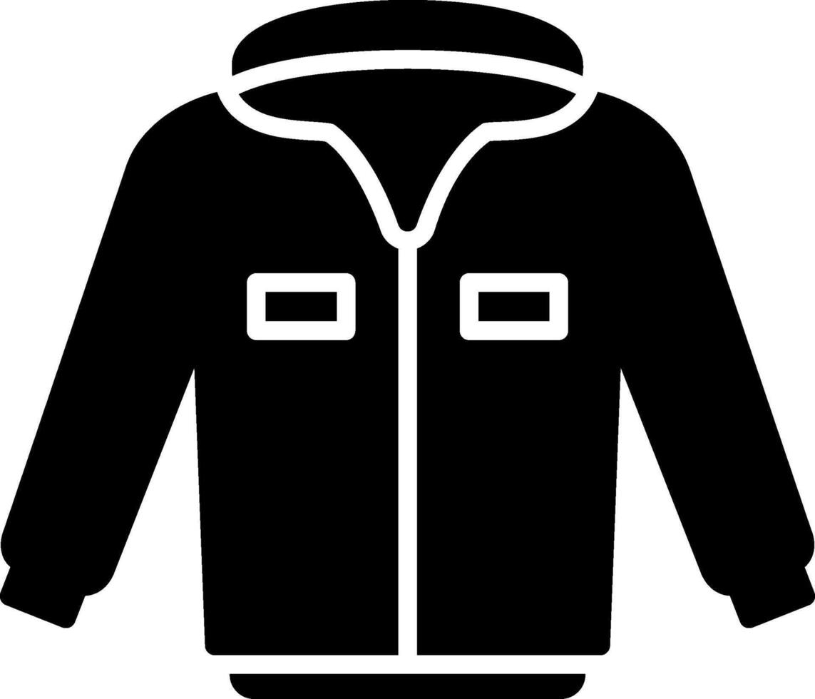 icono de glifo de chaqueta vector