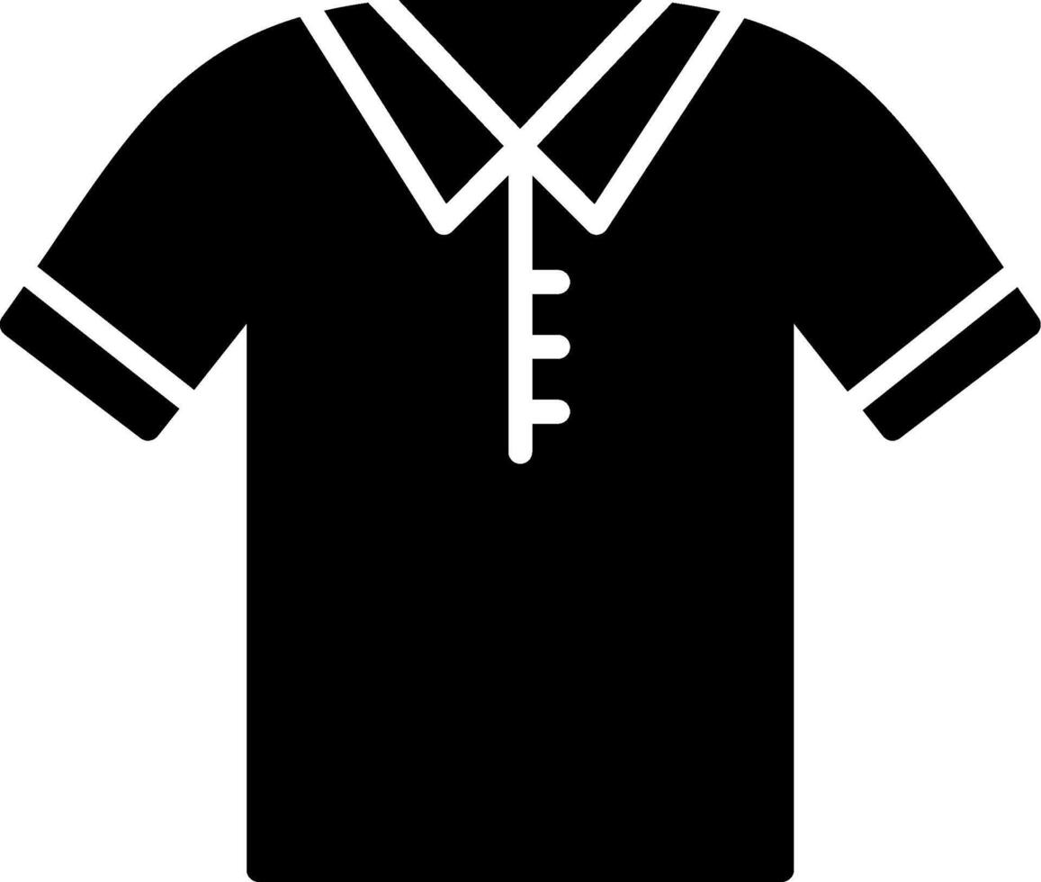 Polo Shirt Glyph Icon vector