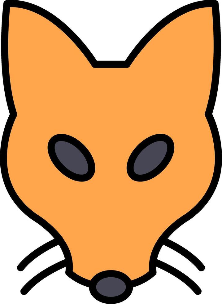Fox Line Filled Icon vector
