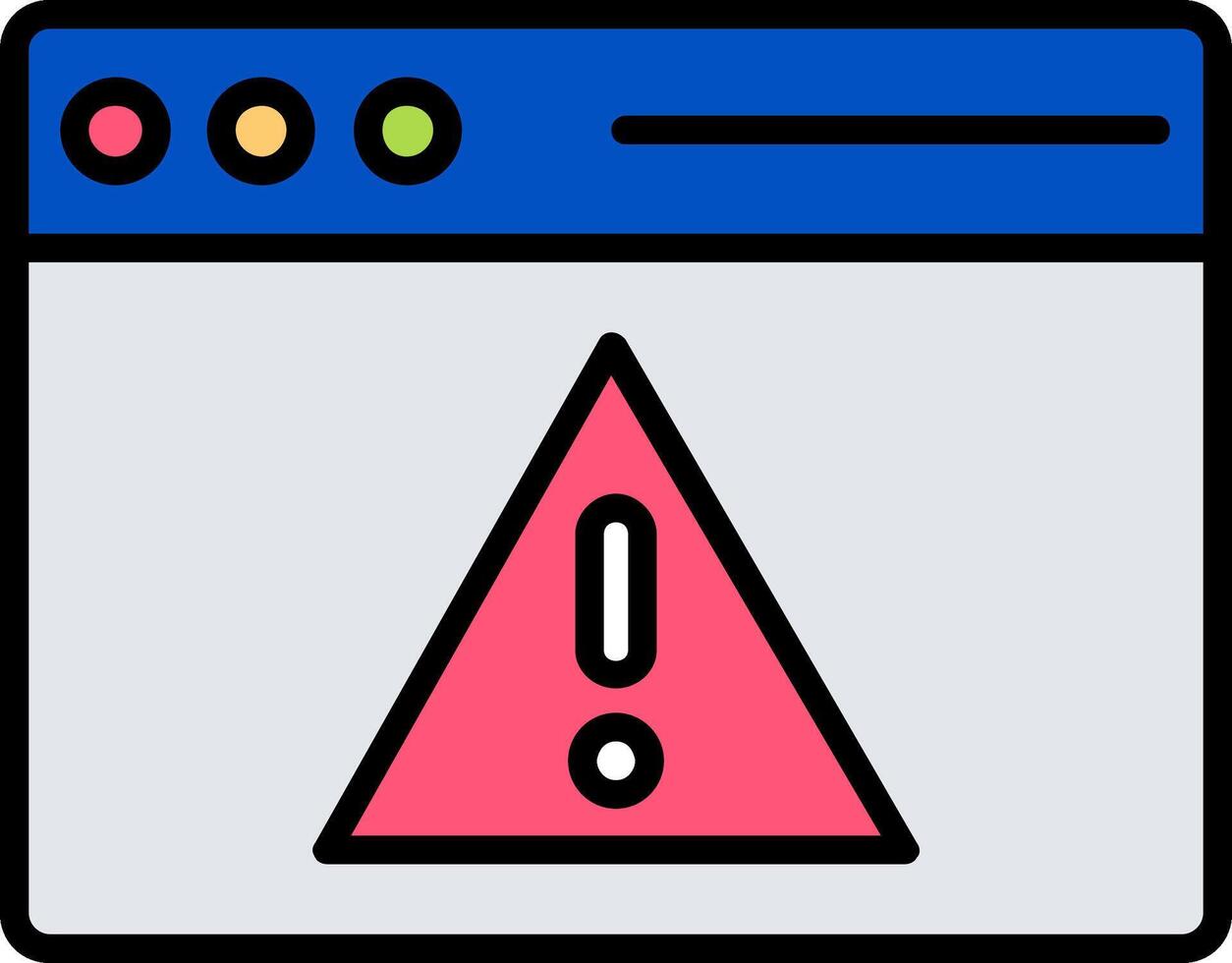 Access Denied Line Filled Icon vector