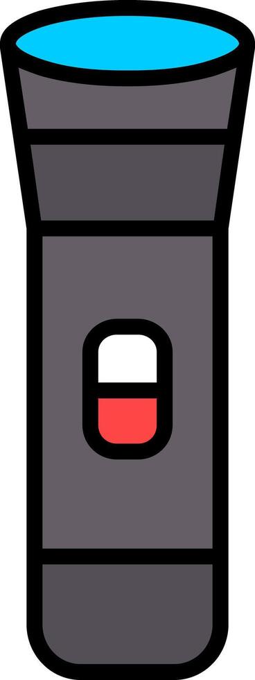 Torch Line Filled Icon vector