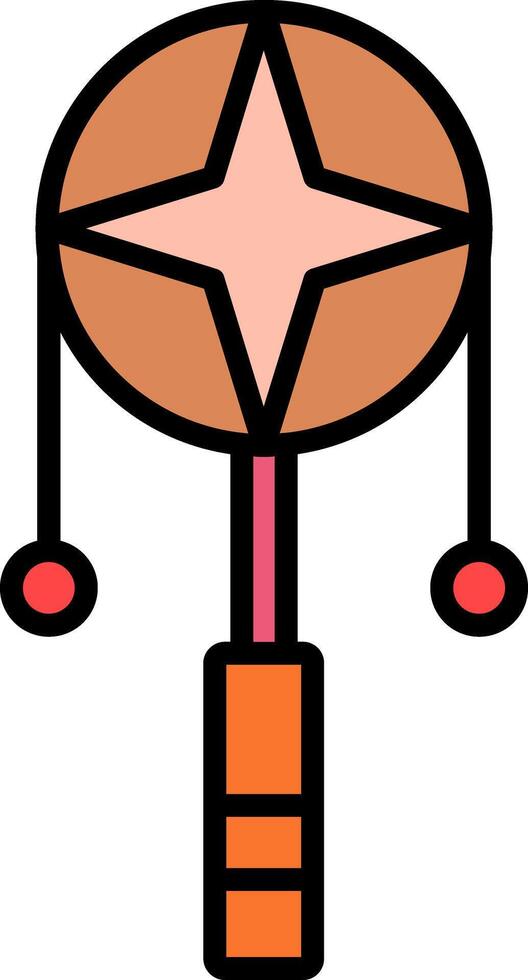 Spin Drum Line Filled Icon vector
