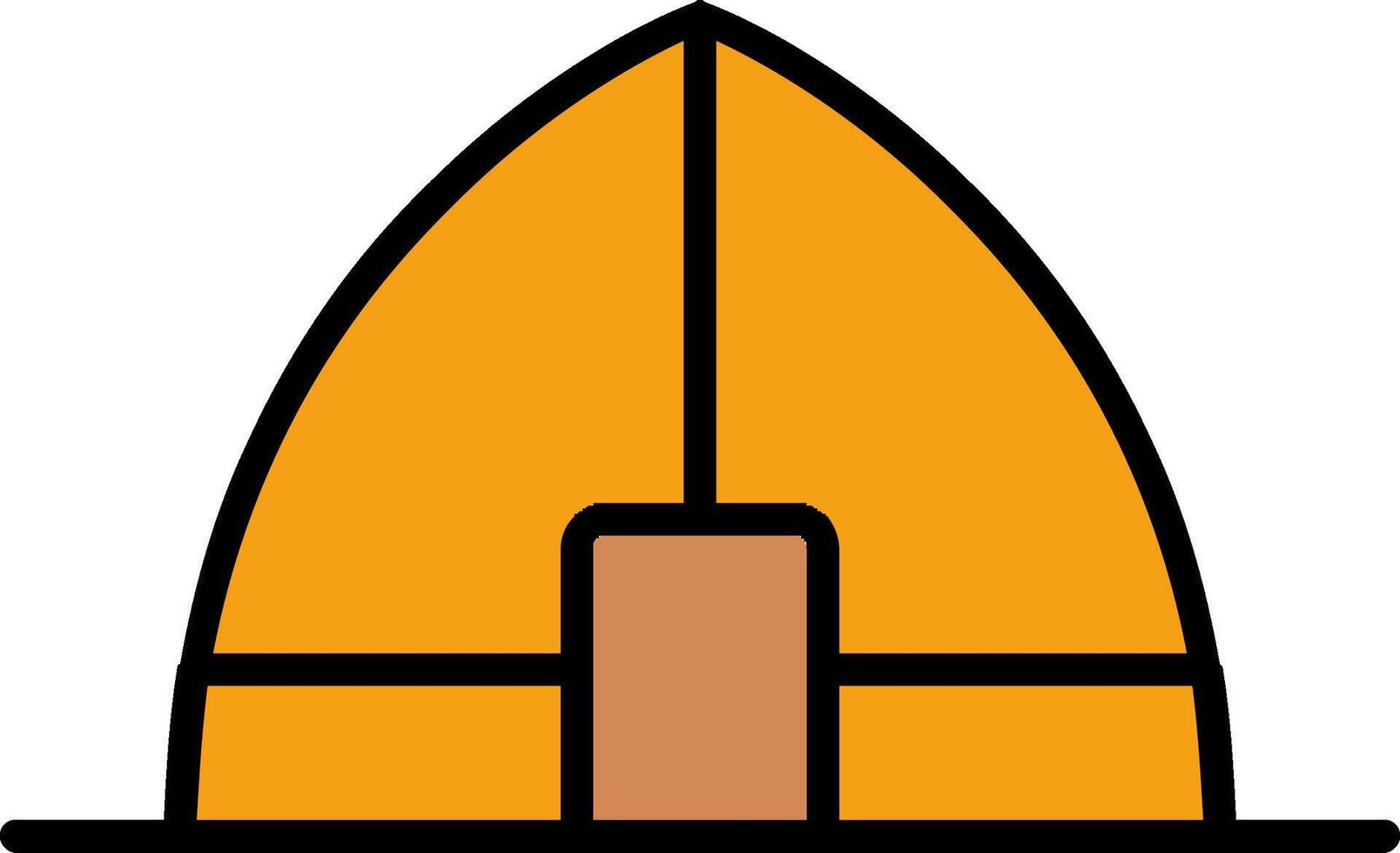 Tent Line Filled Icon vector