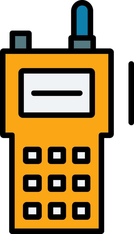 Walkie Talkie Line Filled Icon vector