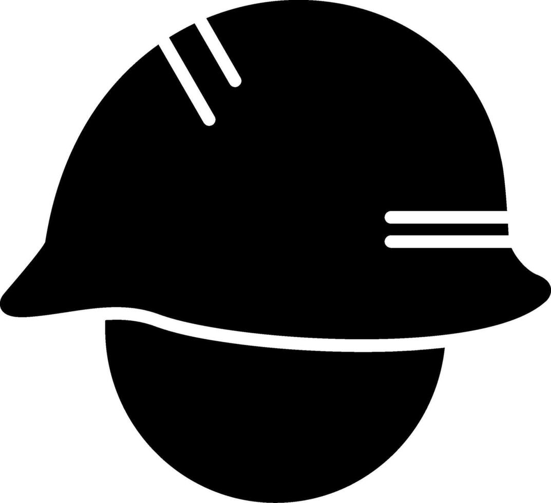 Helmet Glyph Icon vector