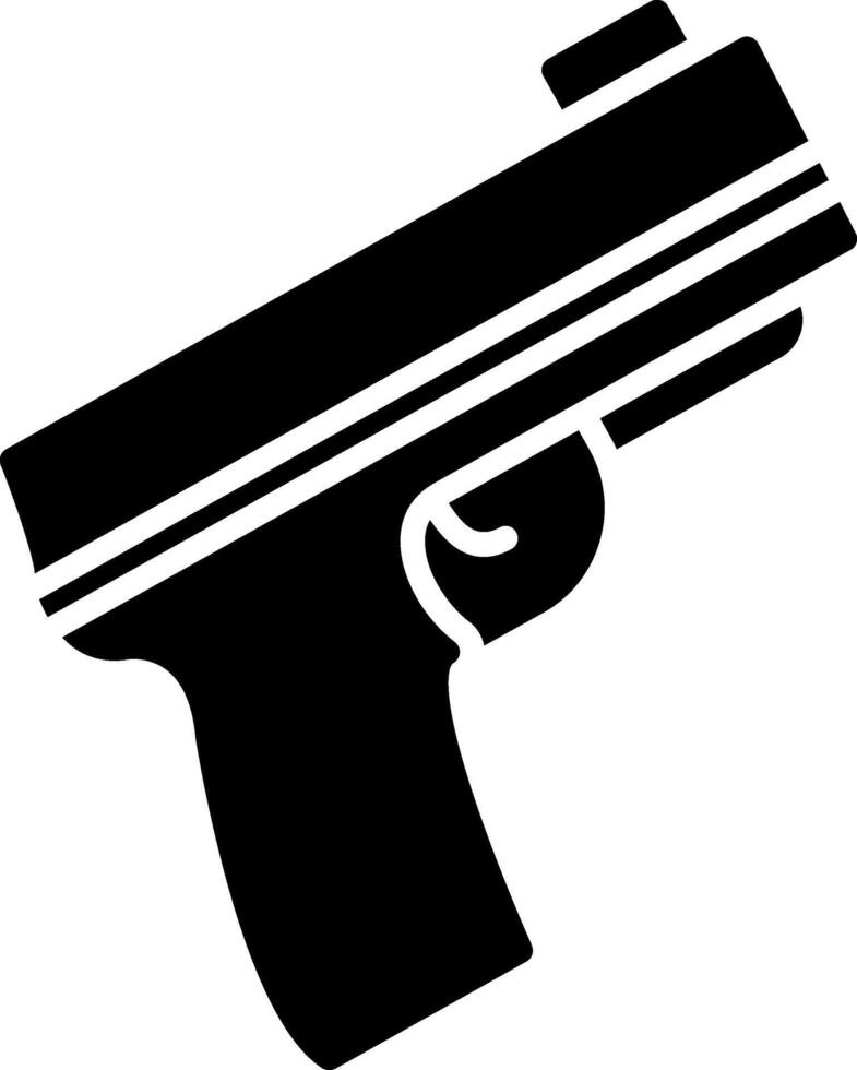 Pistol Glyph Icon vector