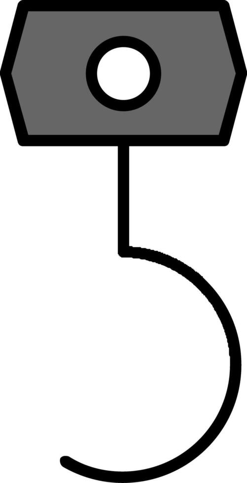 Hook Line Filled Icon vector