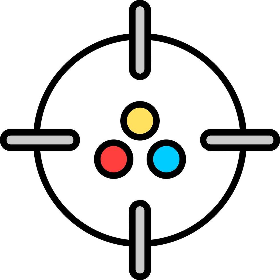 Paintbal Line Filled Icon vector