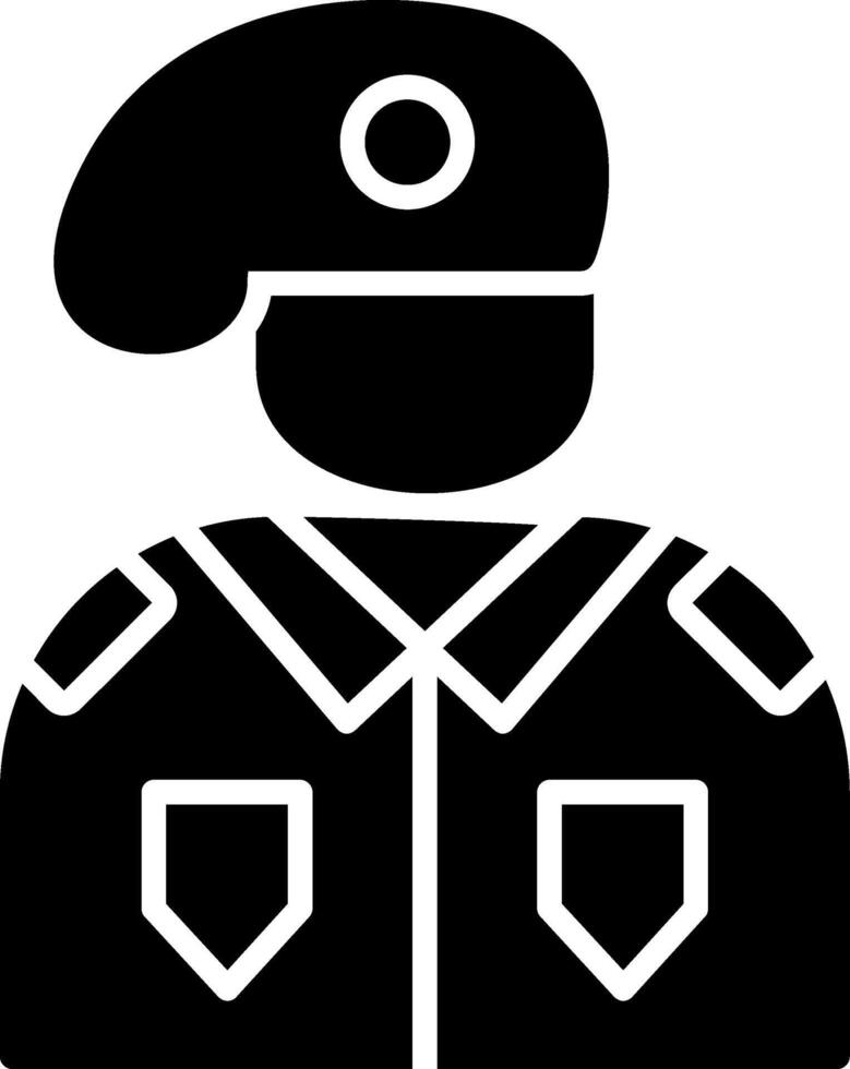 Soldier Glyph Icon vector