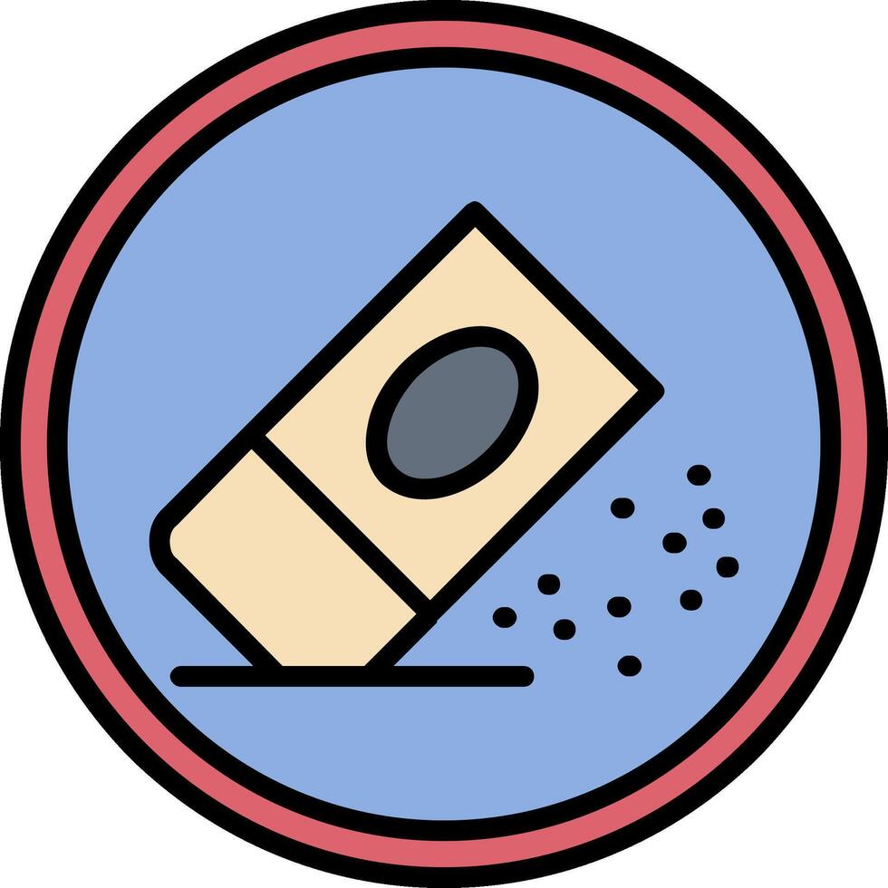 Eraser Line Filled Icon vector