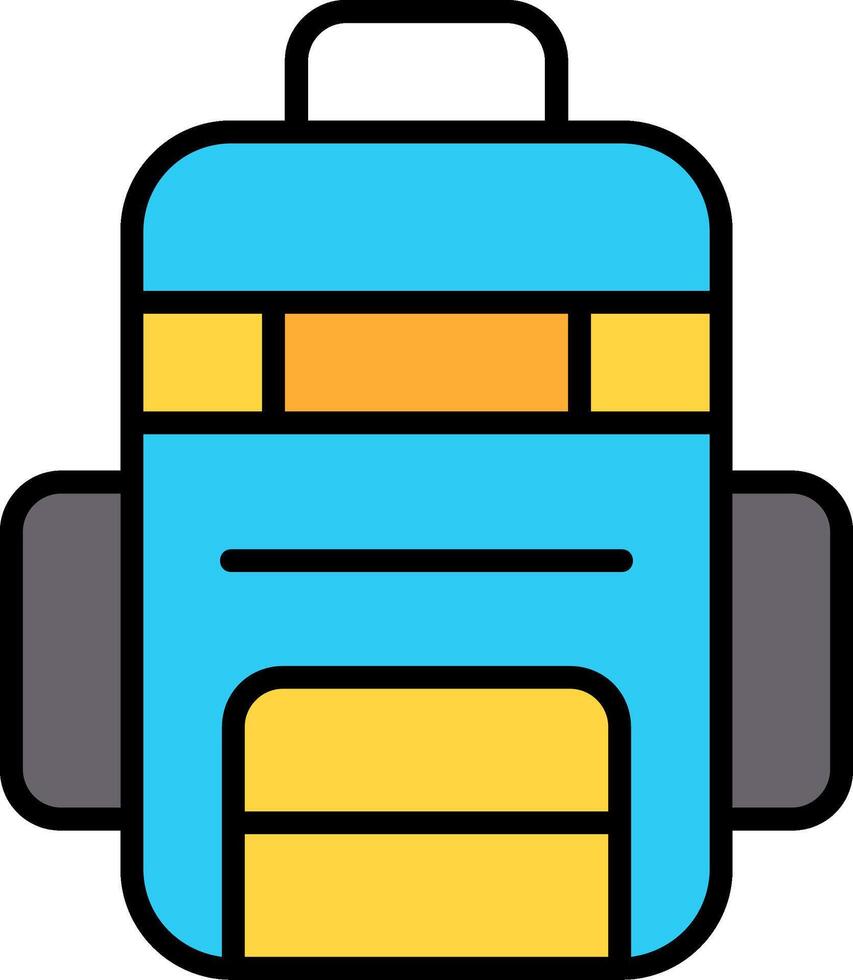 Bag Line Filled Icon vector