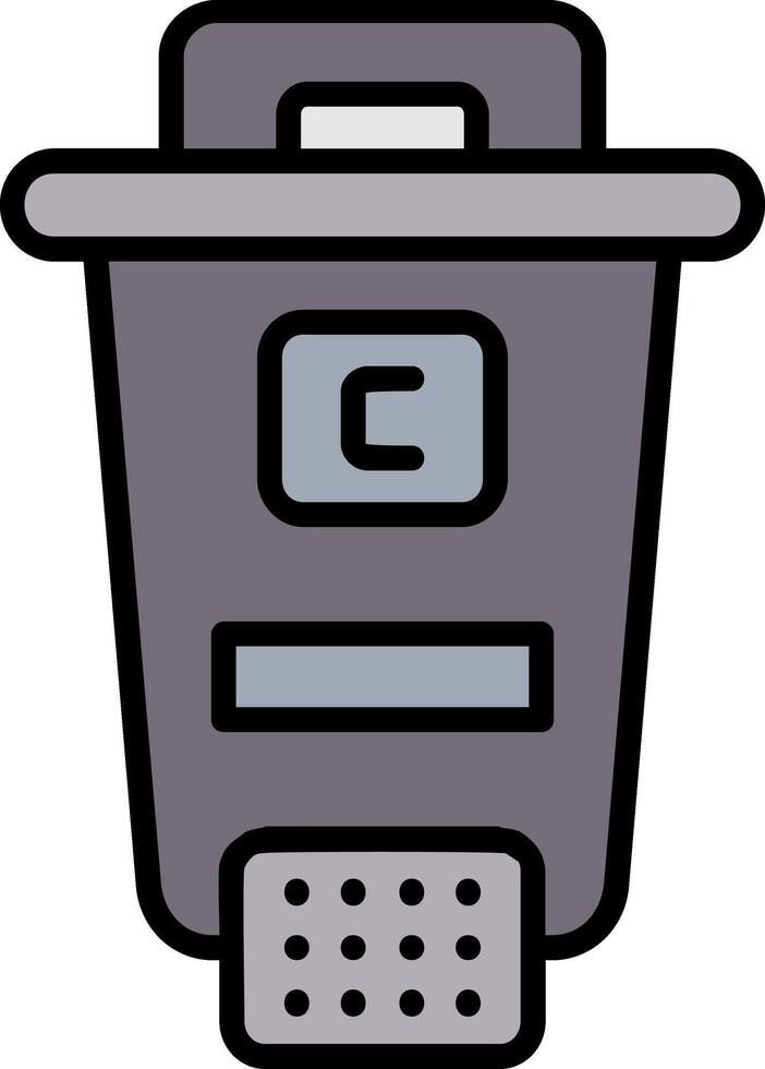 Ink Line Filled Icon vector
