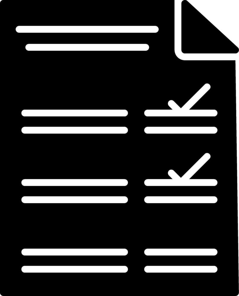 Checklist Glyph Icon vector