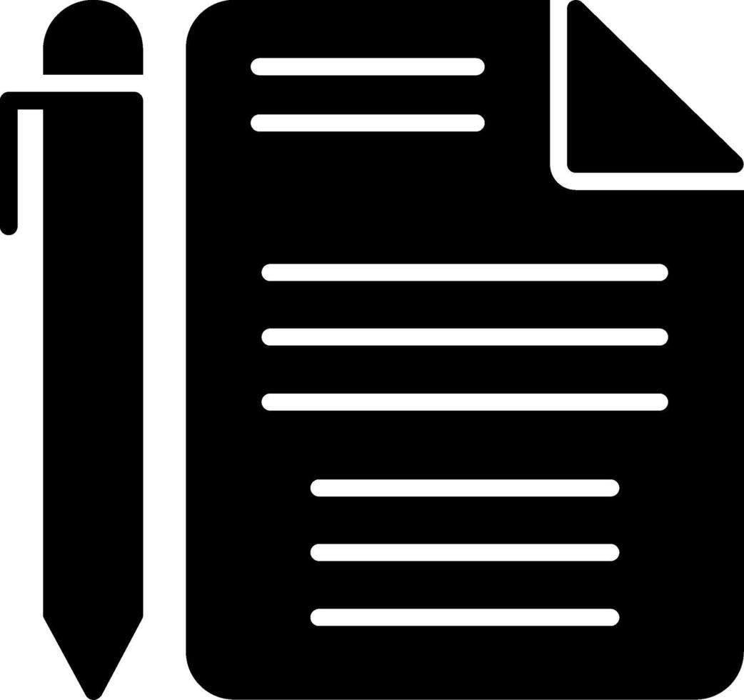 File Glyph Icon vector
