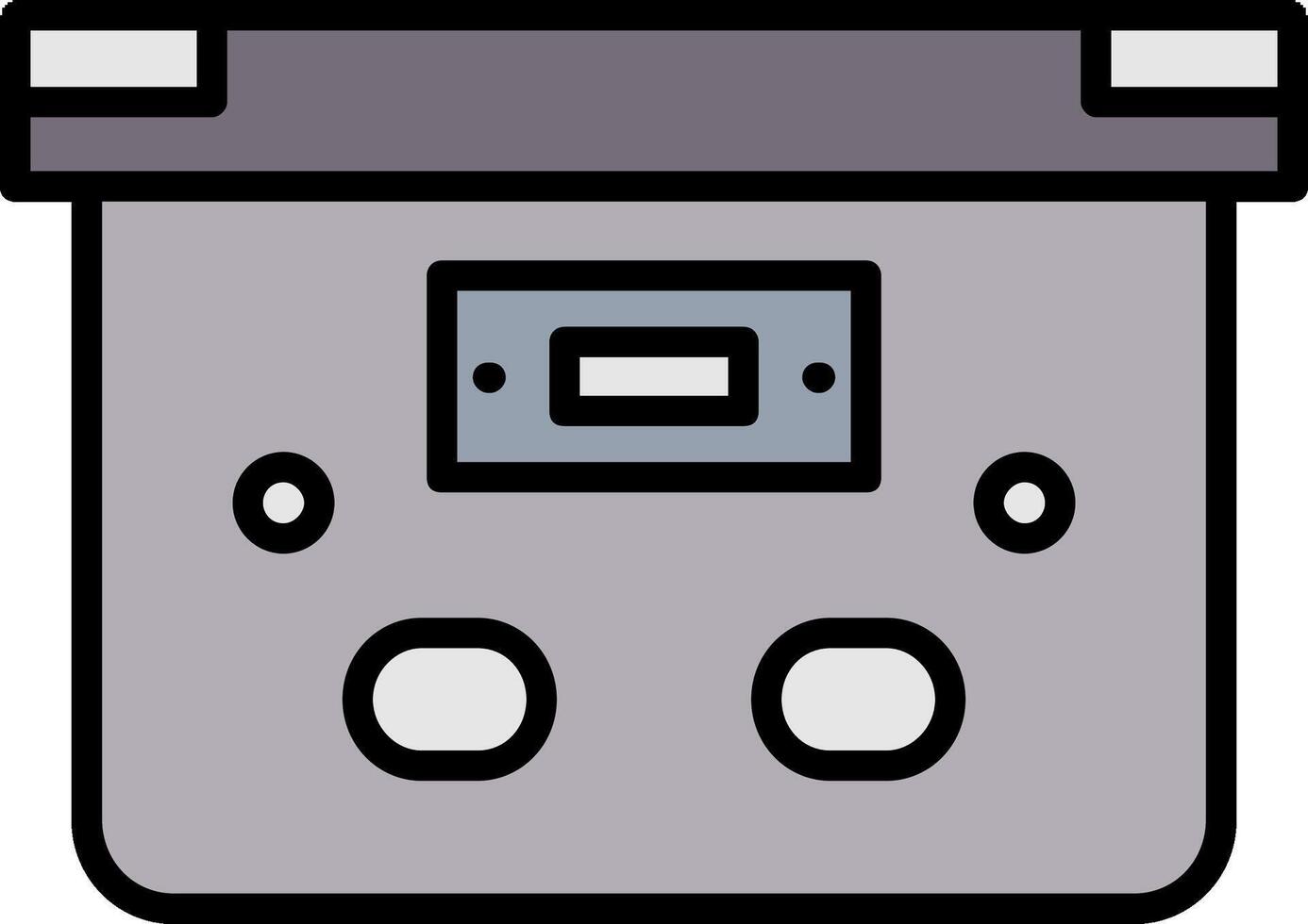 Box Line Filled Icon vector