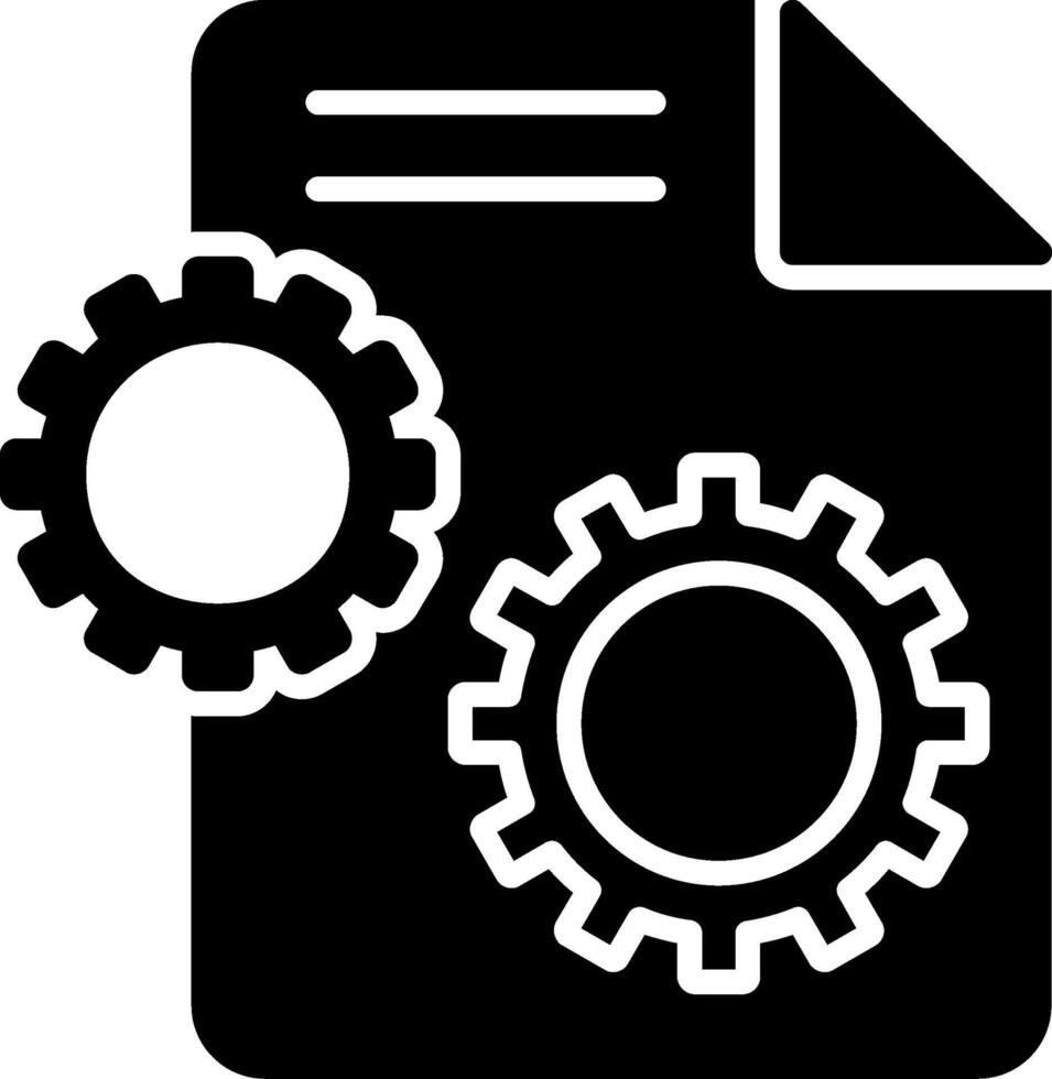 Settings Glyph Icon vector