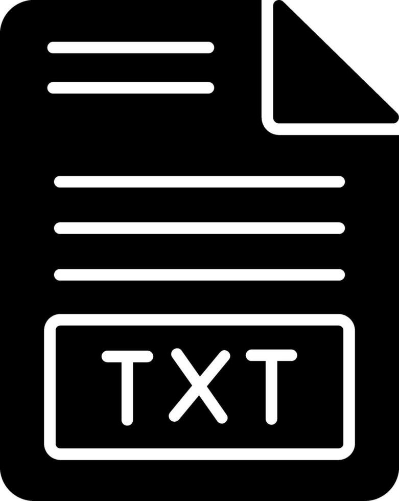 Text File Glyph Icon vector