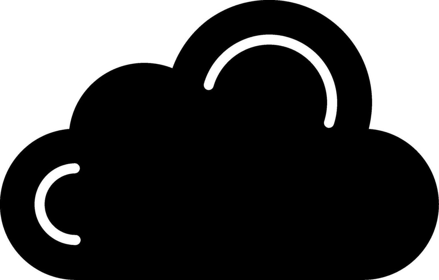 icono de glifo de nube vector