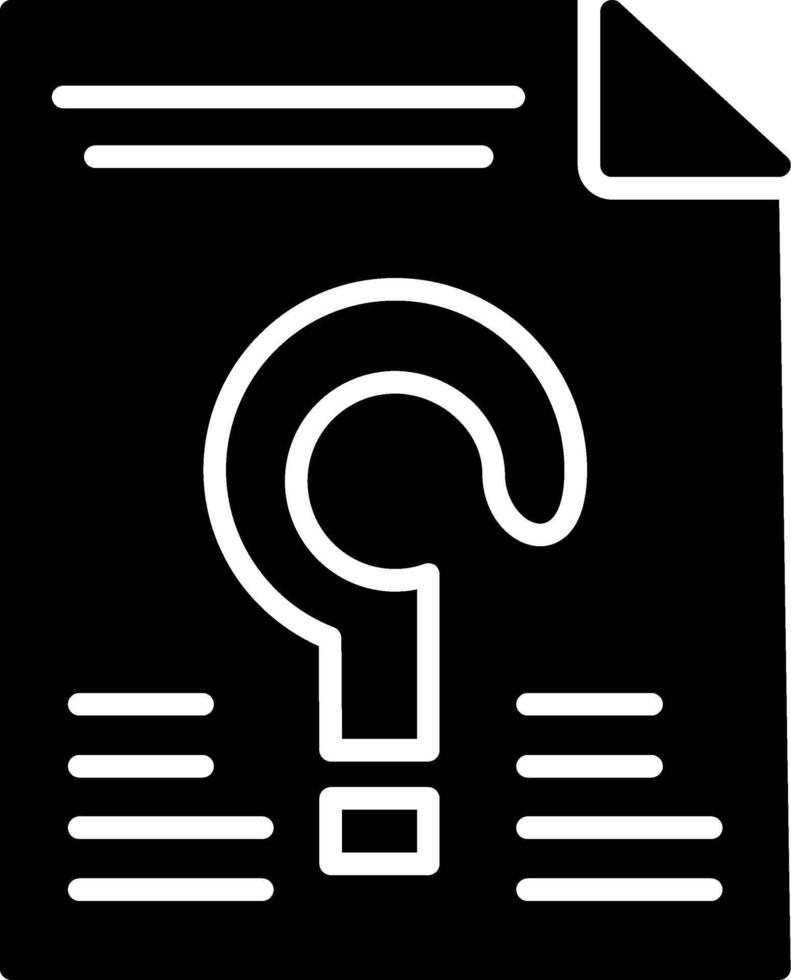 Unknown Glyph Icon vector