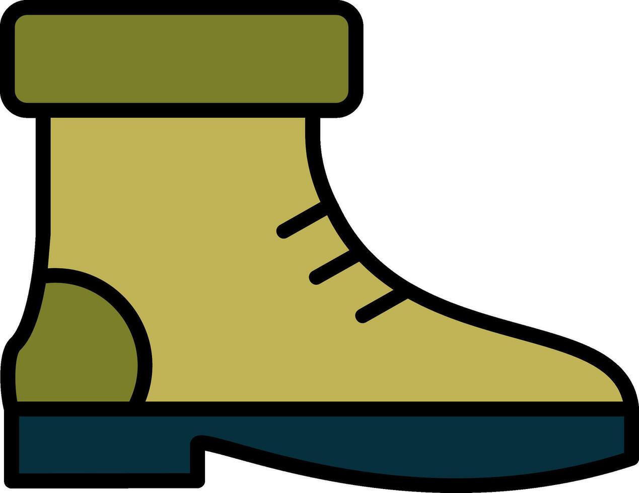 Boot Line Filled Icon vector