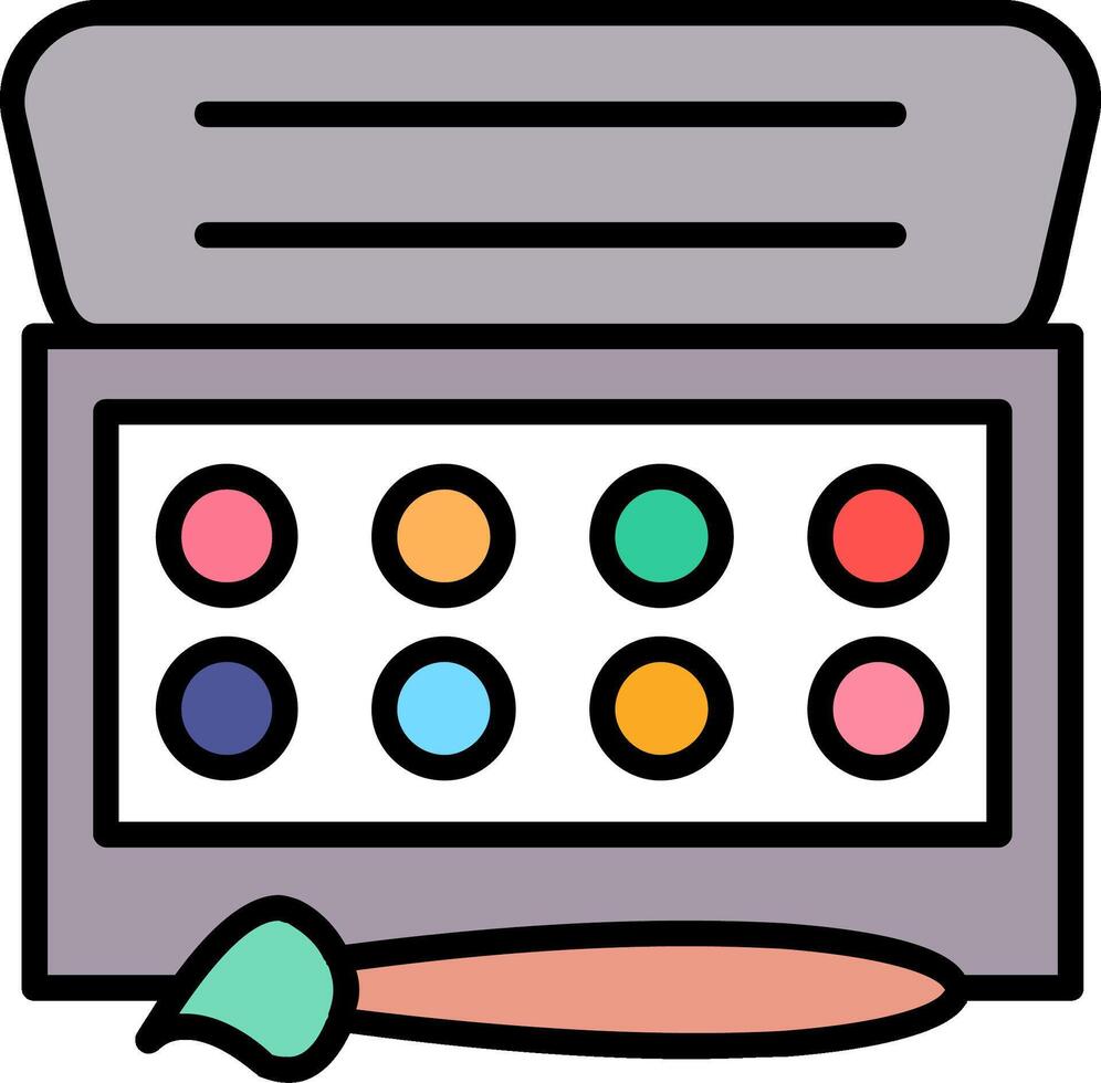 Watercolor Line Filled Icon vector