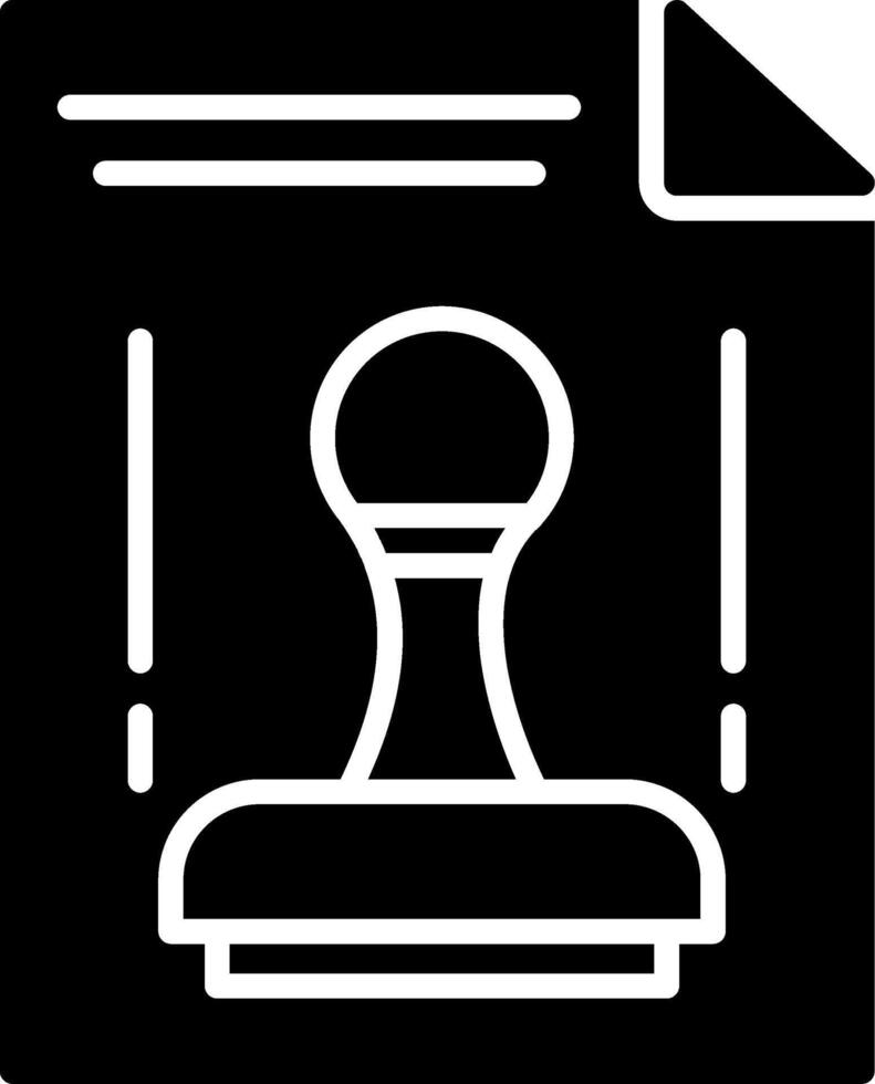 Stamp Tool Glyph Icon vector