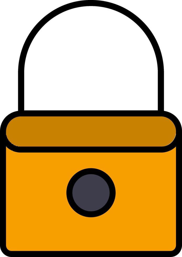 Lock Line Filled Icon vector