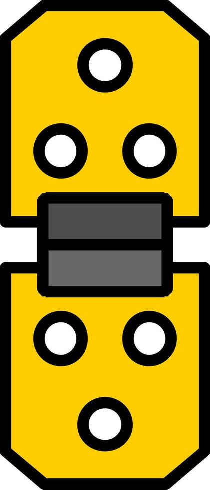 Hinge Line Filled Icon vector