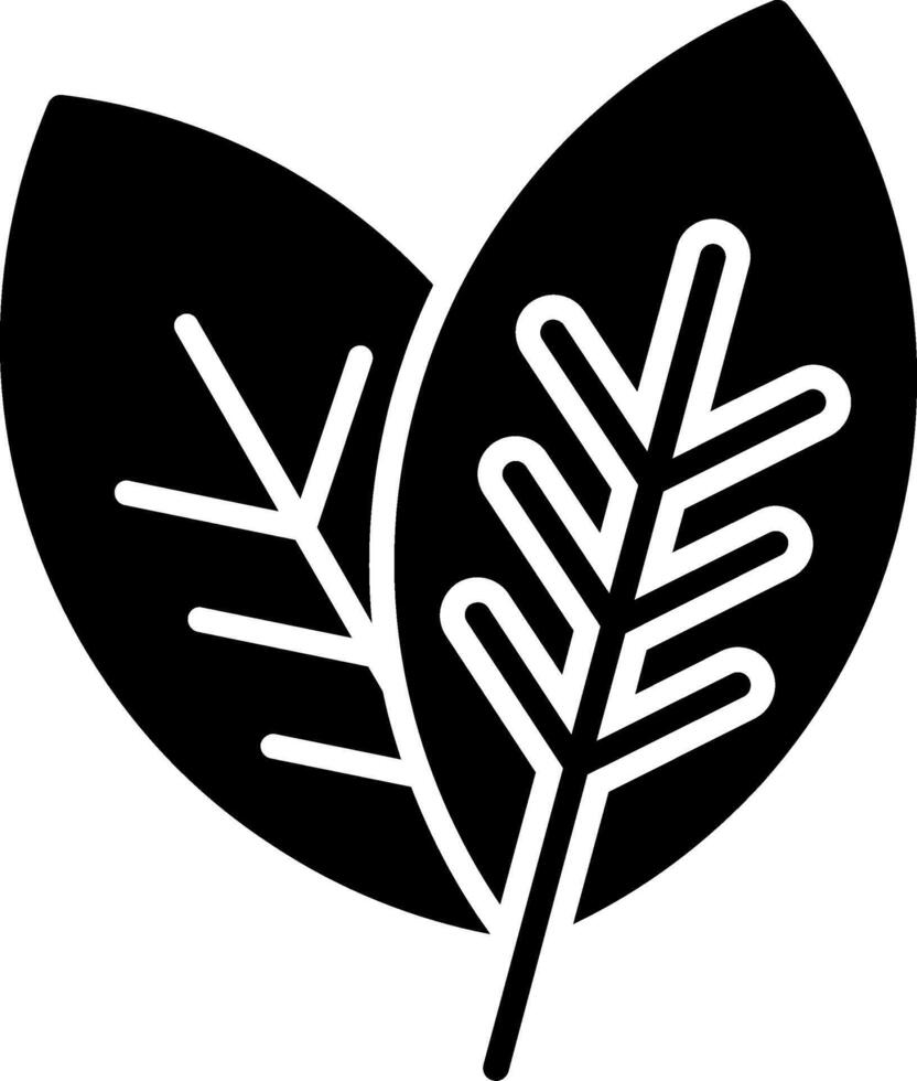 Leaf Glyph Icon vector