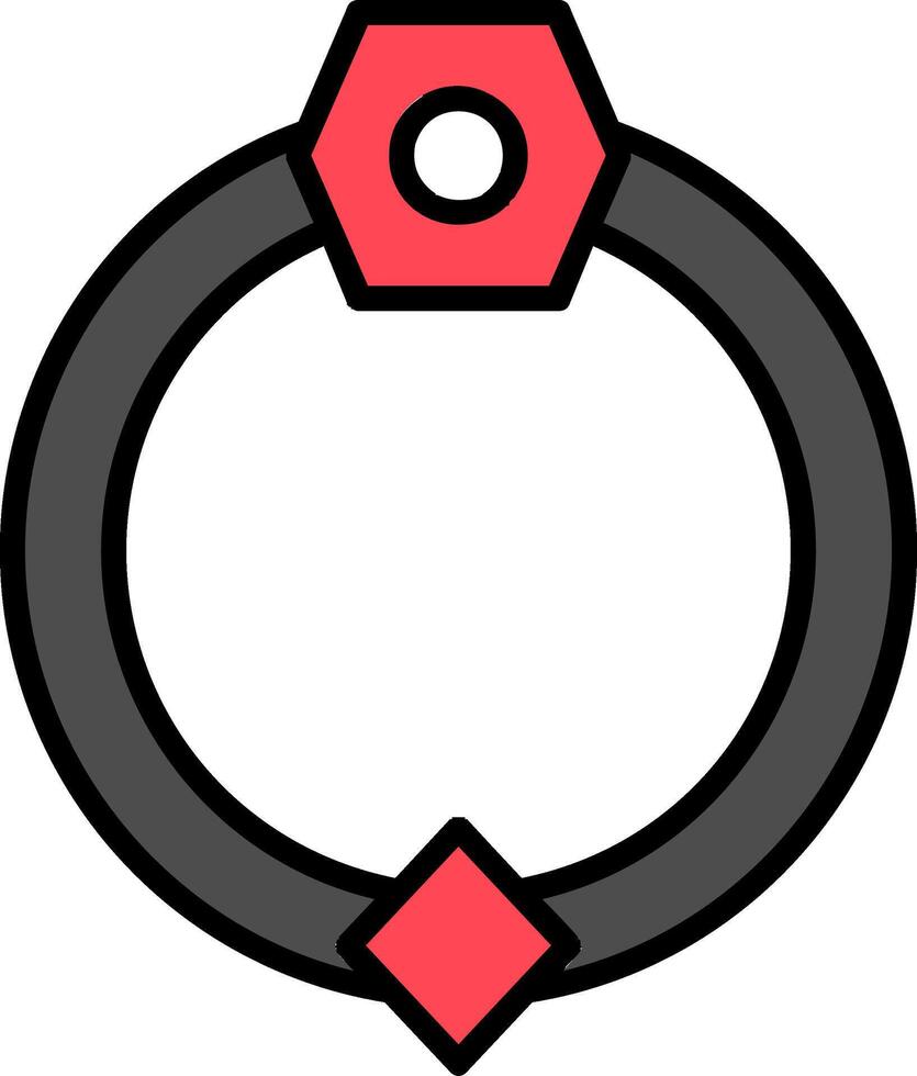 Door Knocker Line Filled Icon vector