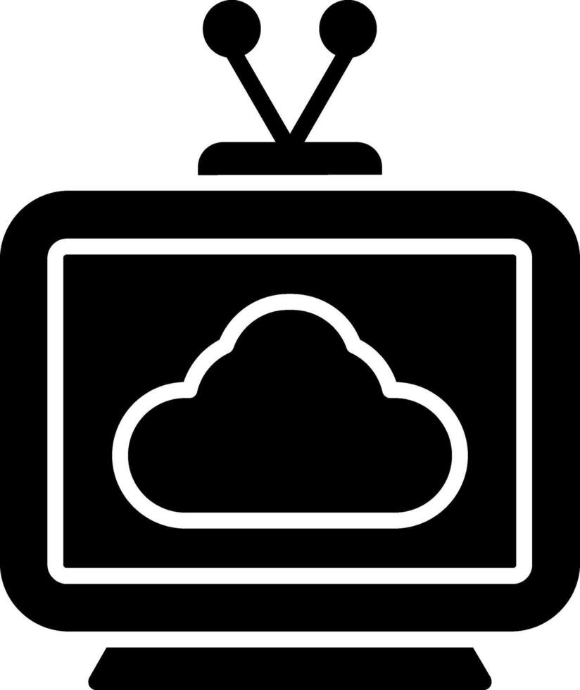 Television Glyph Icon vector