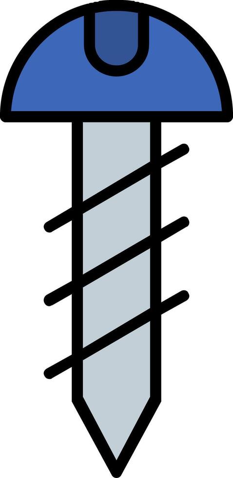 Screw Line Filled Icon vector
