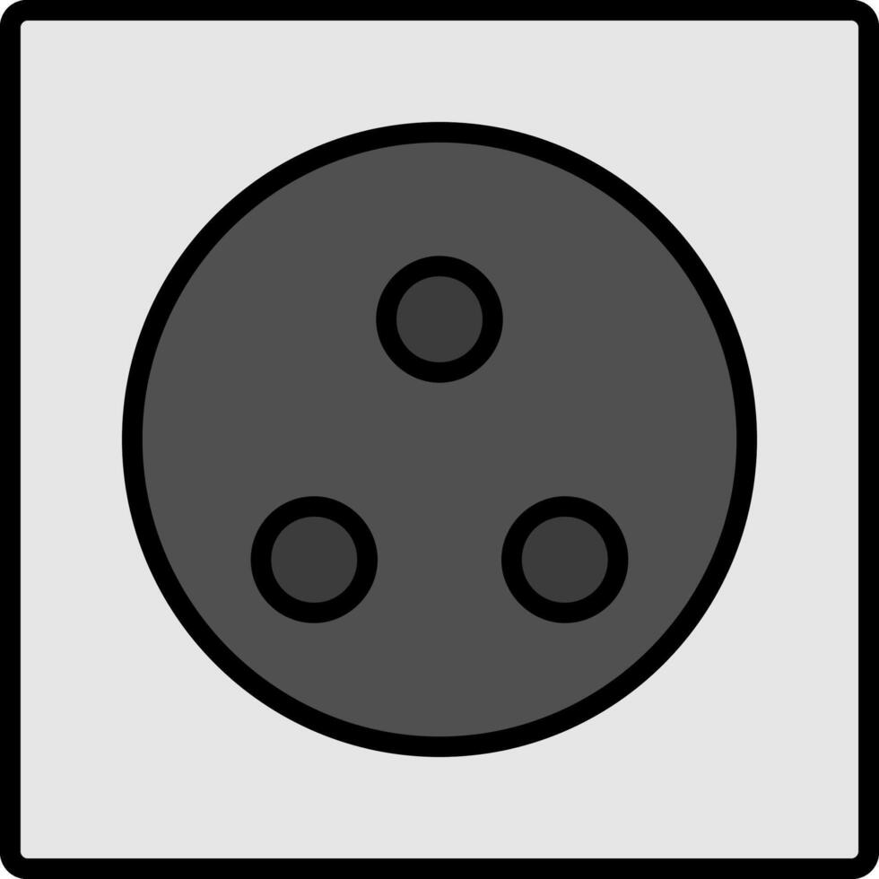 Wall Plug Line Filled Icon vector
