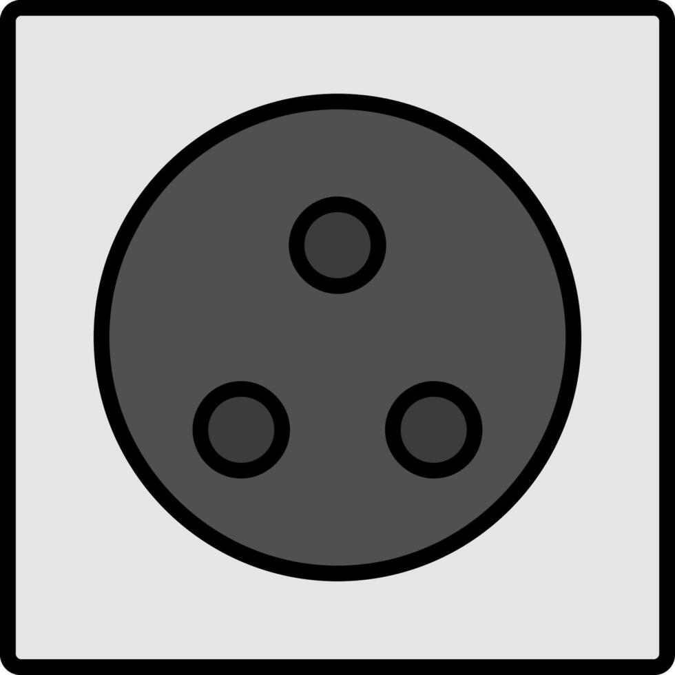 Wall Plug Line Filled Icon vector