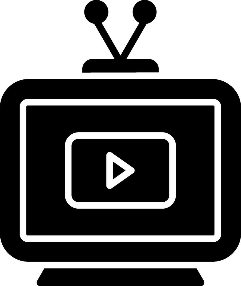 Television Glyph Icon vector