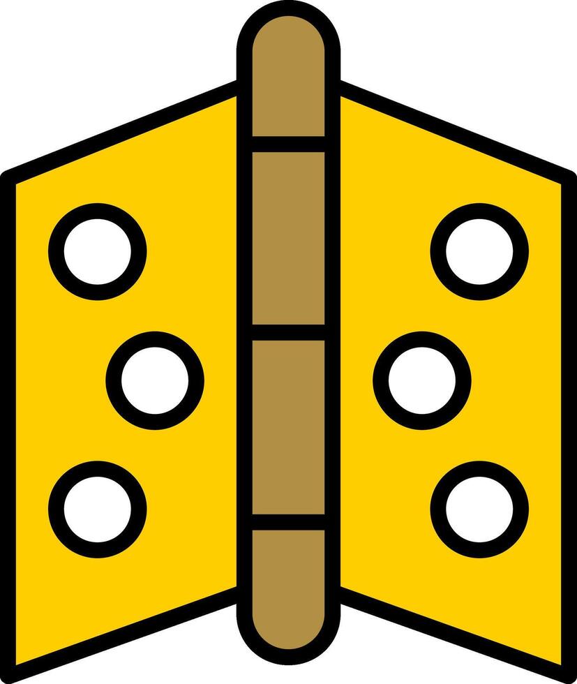 Hinge Line Filled Icon vector