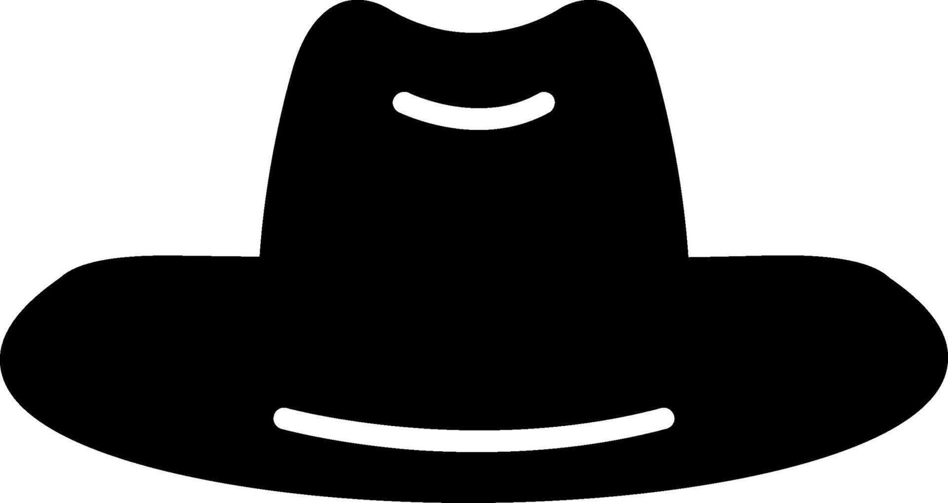 icono de glifo de sombrero vector