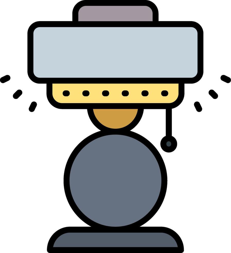 Lamp Line Filled Icon vector