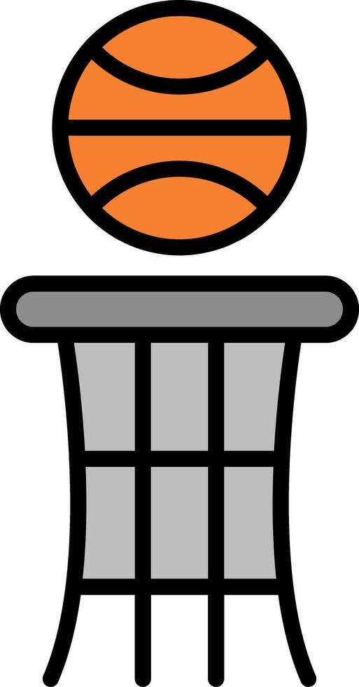 Basketball Line Filled Icon vector