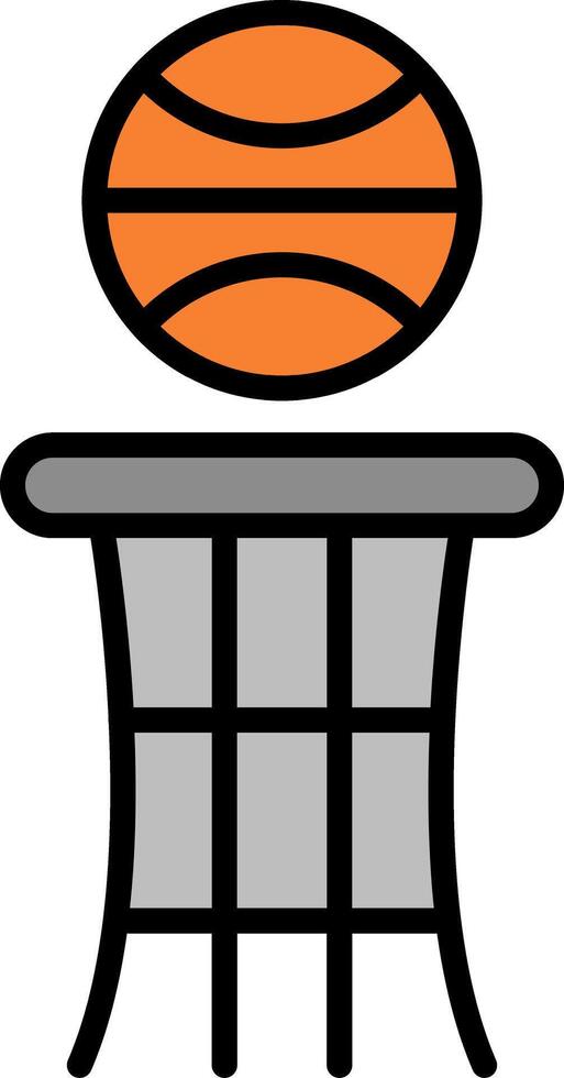 baloncesto línea lleno icono vector