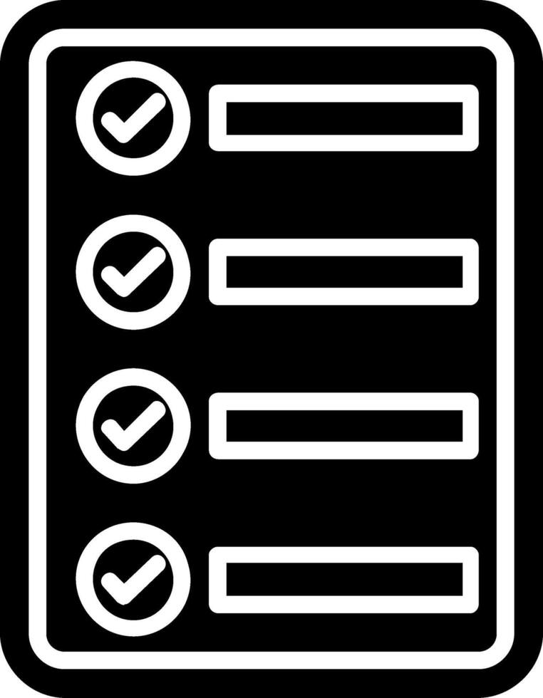 List Glyph Icon vector