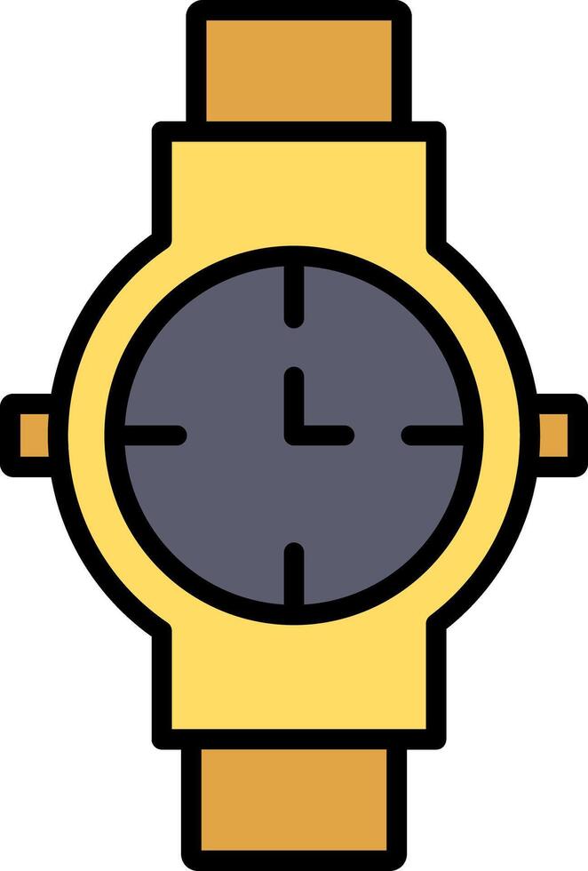 Watch Line Filled Icon vector