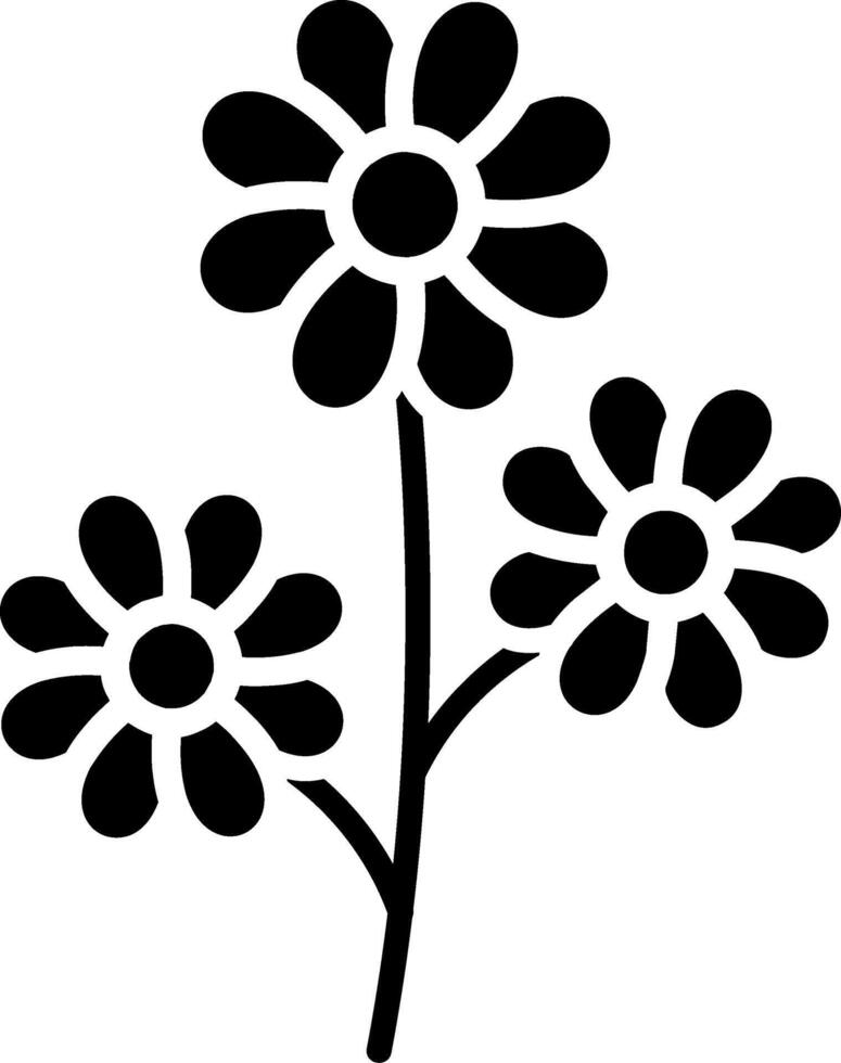 Flower Glyph Icon vector