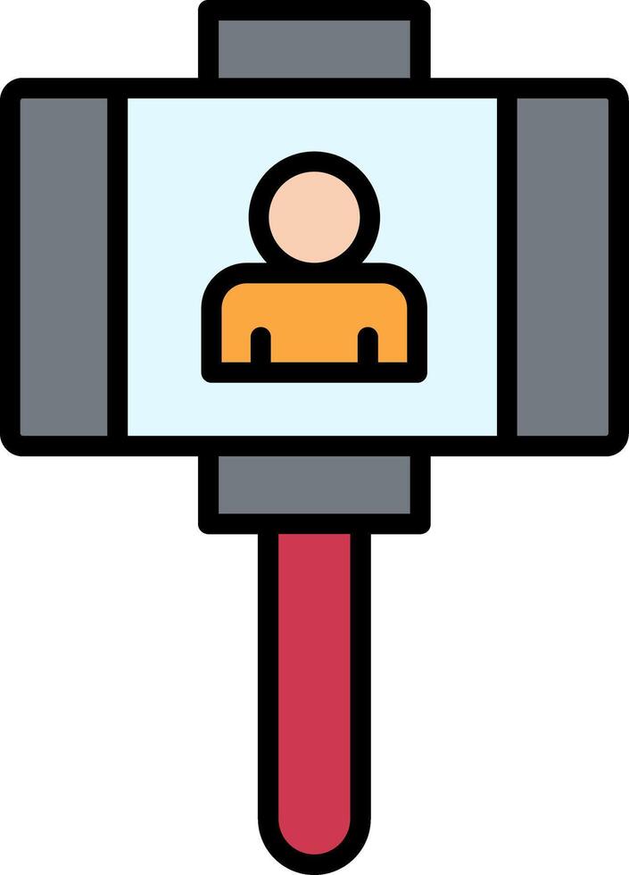 Vlogger Line Filled Icon vector