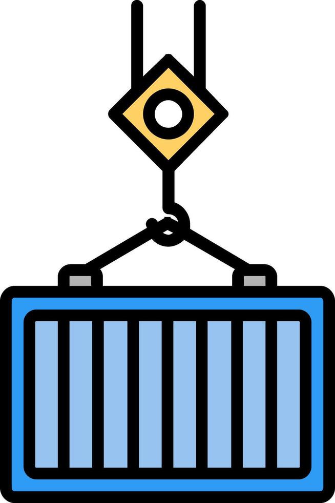 Container Line Filled Icon vector