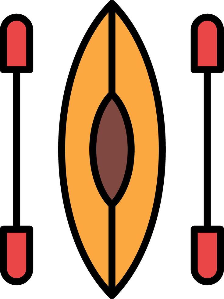 Kayak Line Filled Icon vector