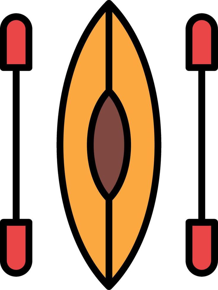 Kayak Line Filled Icon vector