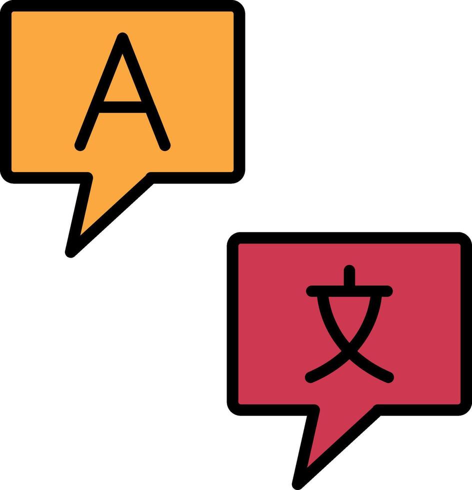 Languages Line Filled Icon vector