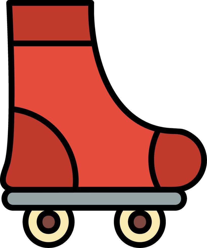 Roller Skate Line Filled Icon vector